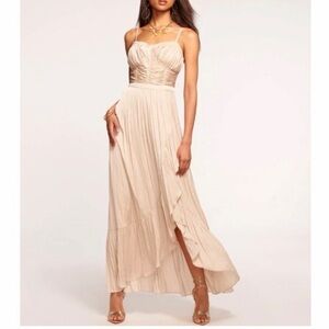 Ramy Brook Ramy Brook Braelyn Sleeveless High Low
Maxi Dress Gown Champagne SZ 4